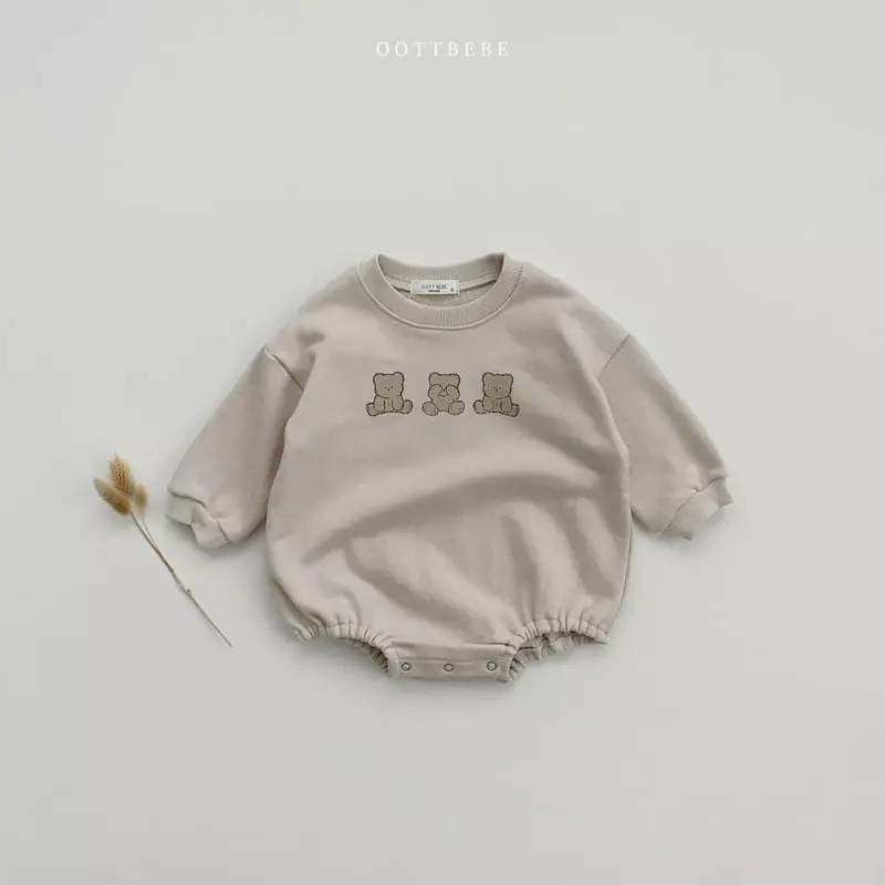 Oott Bebe - Korean Baby Fashion - #babyoutfit - Pogny Bear Bodysuit