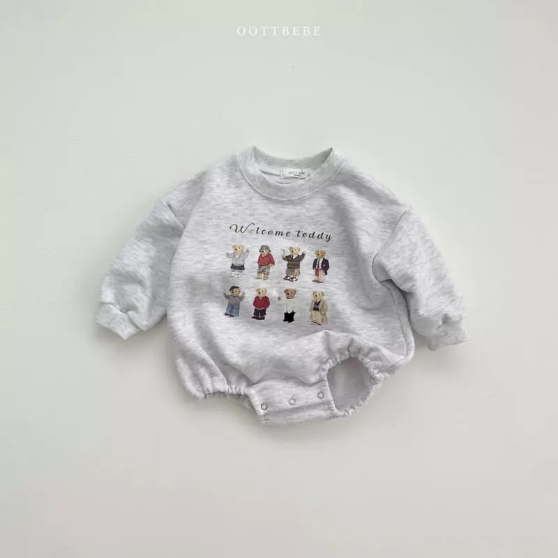 Oott Bebe - Korean Baby Fashion - #babyoutfit - Dandy Bear Bodysuit - 12