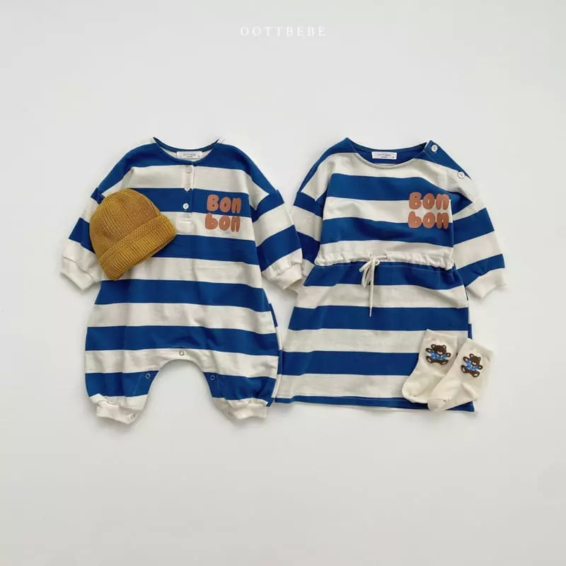Oott Bebe - Korean Baby Fashion - #babyoutfit - Bonbon Slit One-piece - 6