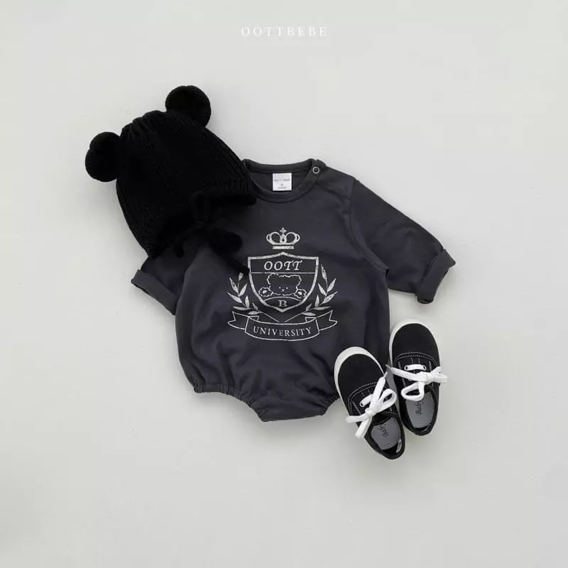 Oott Bebe - Korean Baby Fashion - #babyoutfit - Ooott University Bodysuit - 12