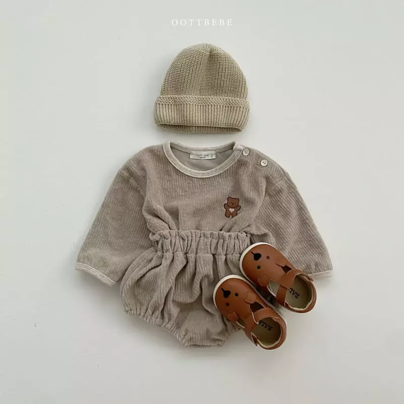 Oott Bebe - Korean Baby Fashion - #babyootd - Clover Bloomer Set - 4