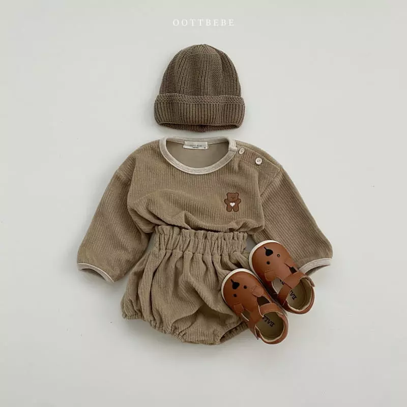 Oott Bebe - Korean Baby Fashion - #babyoutfit - Clover Bloomer Set - 5