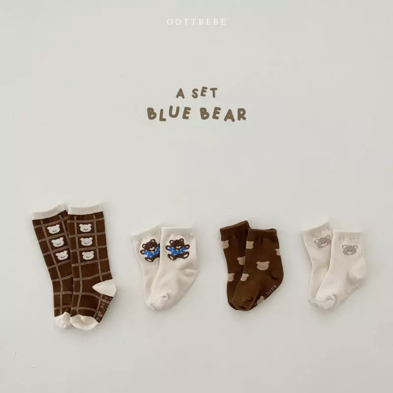 Oott Bebe - Korean Baby Fashion - #babyoutfit - Love Bear Socks