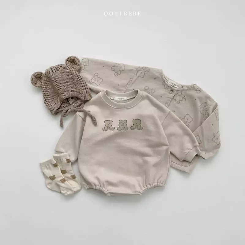 Oott Bebe - Korean Baby Fashion - #babywear - Pogny Bear Bodysuit - 3