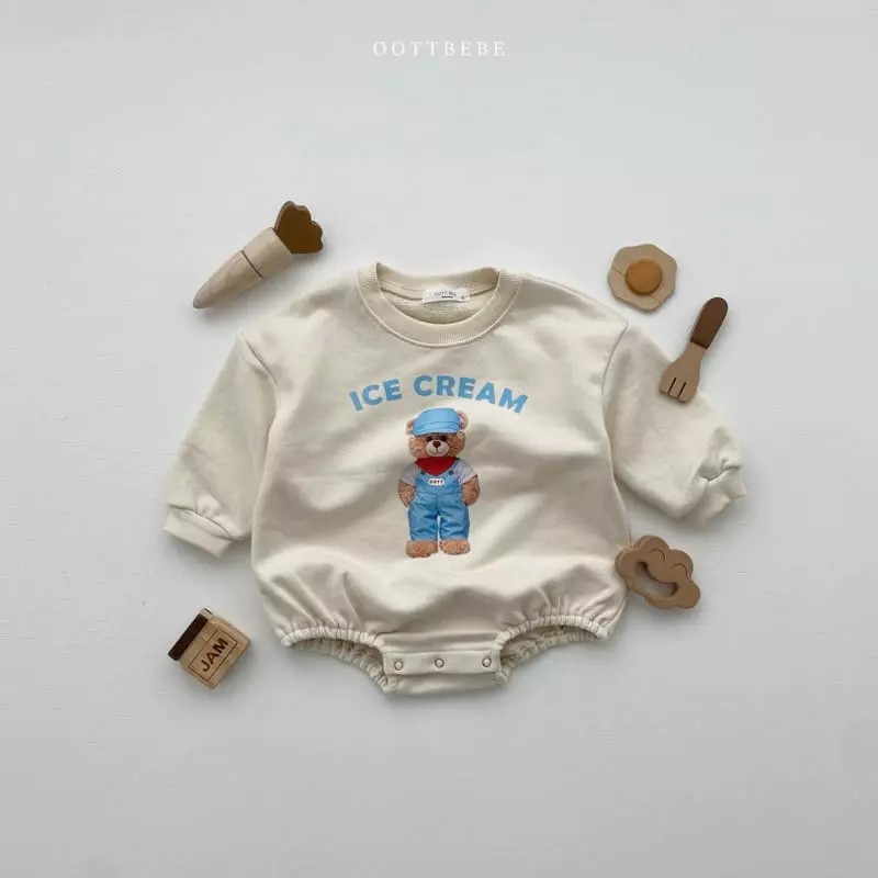 Oott Bebe - Korean Baby Fashion - #babywear - Ice Cream Bear Bodysuit