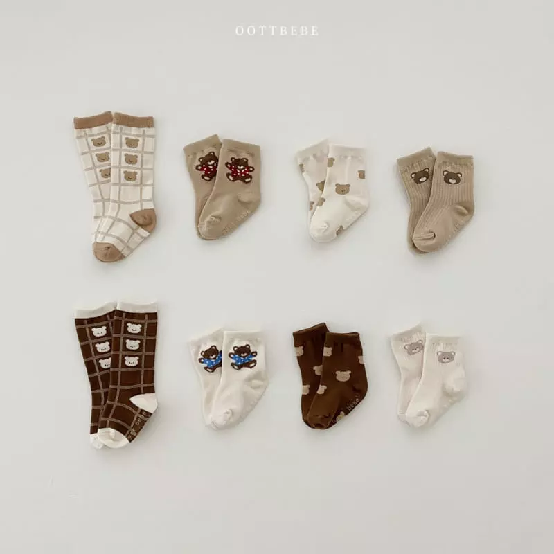 Oott Bebe - Korean Baby Fashion - #babywear - Love Bear Socks - 3