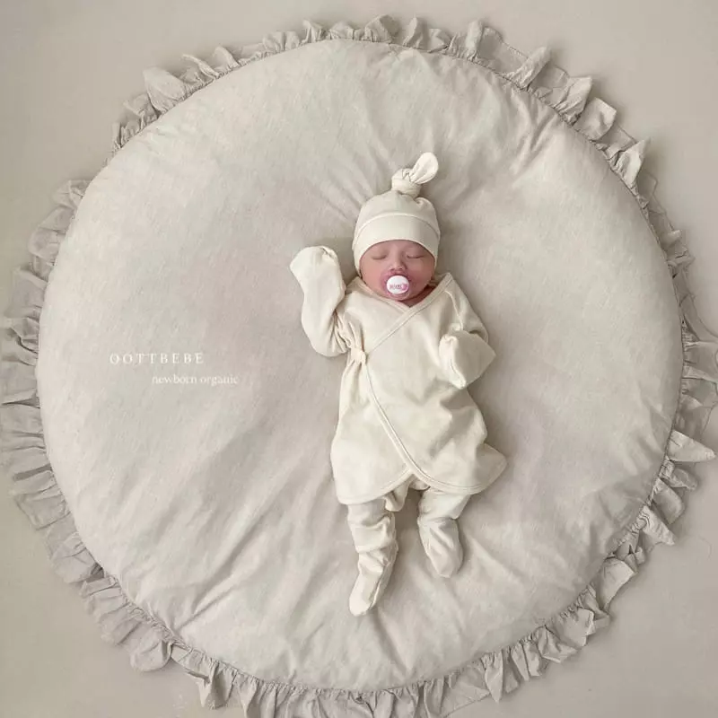 Oott Bebe - Korean Baby Fashion - #babywear - Organic Benet Babywear Easywear with Bonnet Cotton - 2