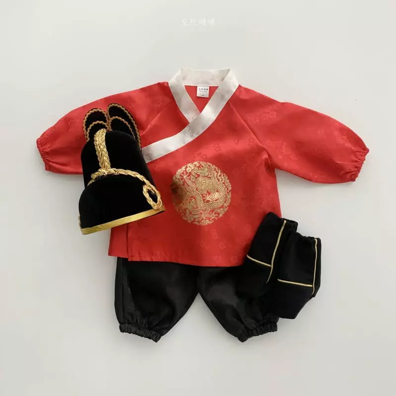 Oott Bebe - Korean Baby Fashion - #onlinebabyboutique - King Hanbok Top Bottom Set - 8