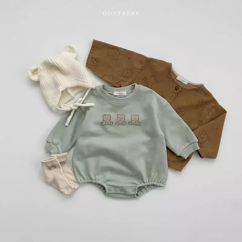 Oott Bebe - Korean Baby Fashion - #babywear - Pogny Bear Bodysuit - 4