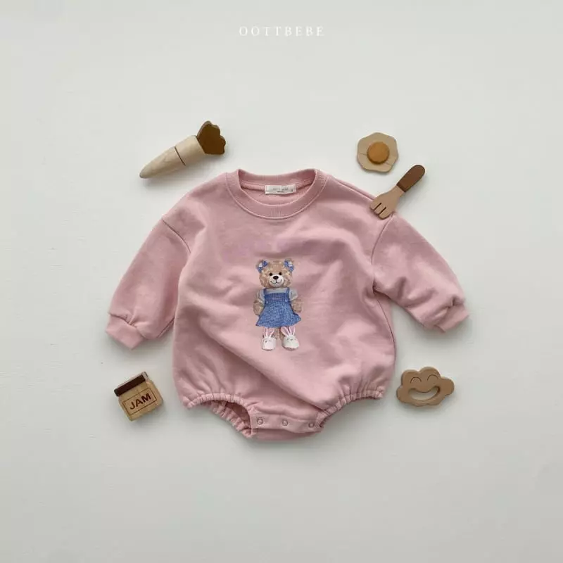 Oott Bebe - Korean Baby Fashion - #onlinebabyboutique - Ice Cream Bear Bodysuit - 2