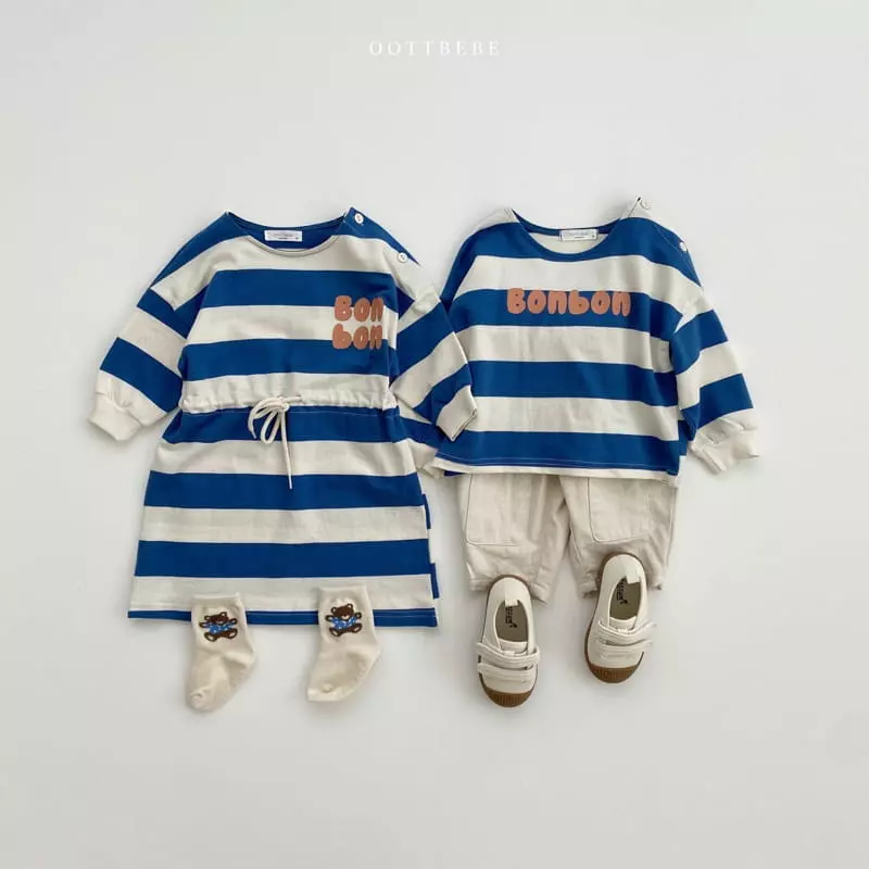Oott Bebe - Korean Baby Fashion - #onlinebabyboutique - Bonbon Slit One-piece - 8