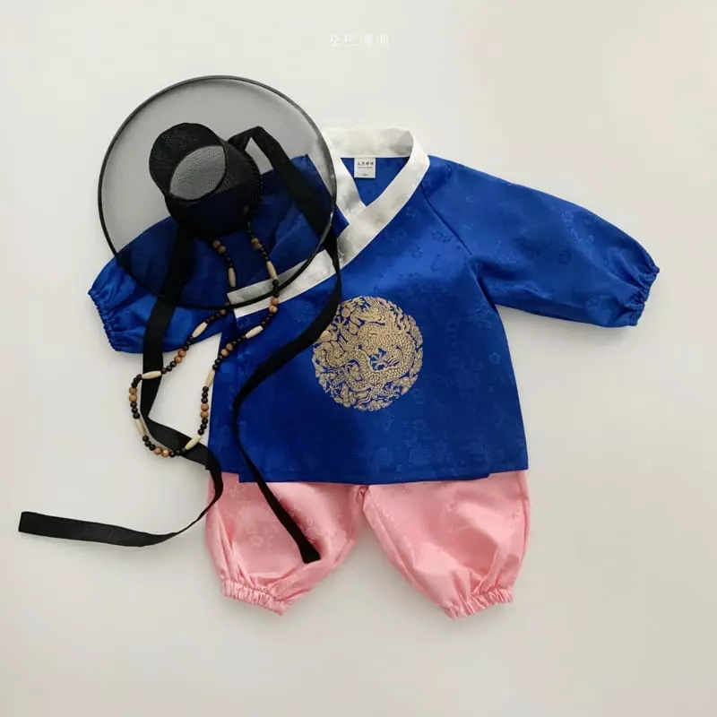 Oott Bebe - Korean Baby Fashion - #onlinebabyshop - King Hanbok Top Bottom Set - 9