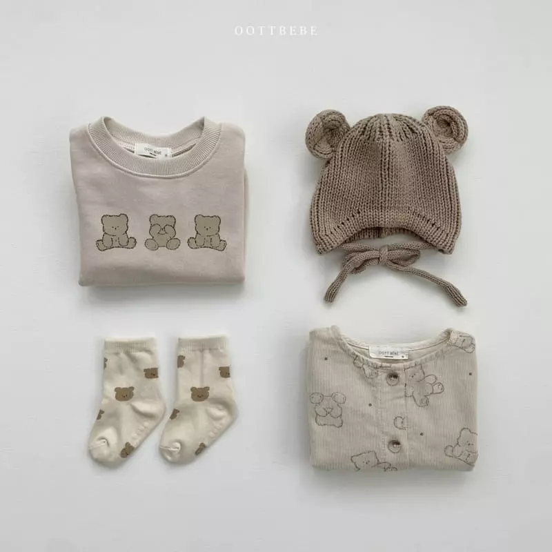 Oott Bebe - Korean Baby Fashion - #onlinebabyshop - Pogny Bear Bodysuit - 5