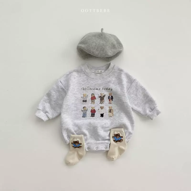 Oott Bebe - Korean Baby Fashion - #onlinebabyshop - Dandy Bear Bodysuit