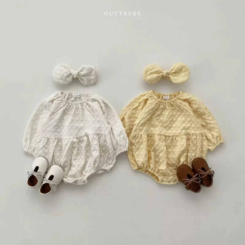 Oott Bebe - Korean Baby Fashion - #onlinebabyshop - Lavi Shirring Bodysuit - 9