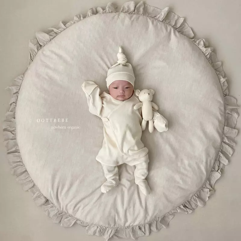 Oott Bebe - Korean Baby Fashion - #onlinebabyshop - Organic Benet  Babywear Easywear with Bonnet Mesh  - 3