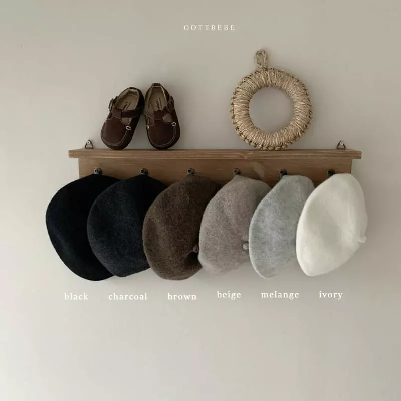 Oott Bebe - Korean Baby Fashion - #smilingbaby - Warm Beret Hat Natural