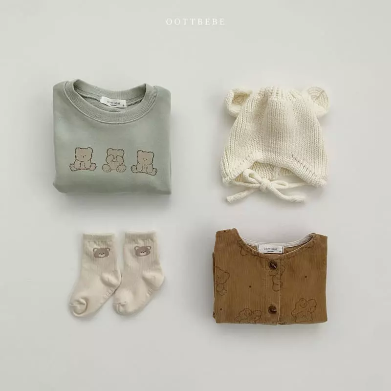 Oott Bebe - Korean Baby Fashion - #smilingbaby - Pogny Bear Bodysuit - 6