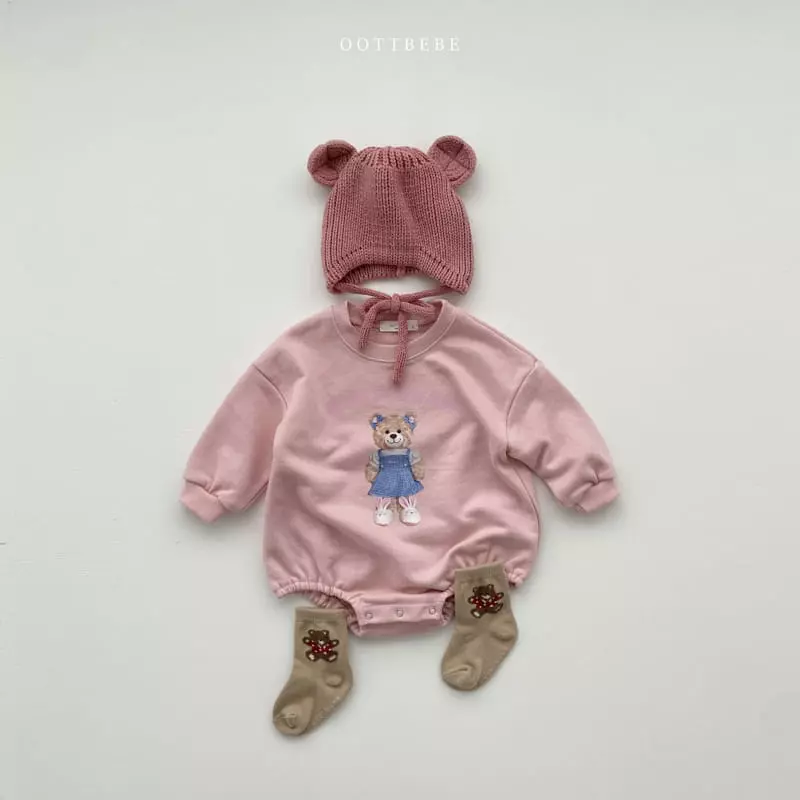 Oott Bebe - Korean Baby Fashion - #onlinebabyshop - Ice Cream Bear Bodysuit - 4