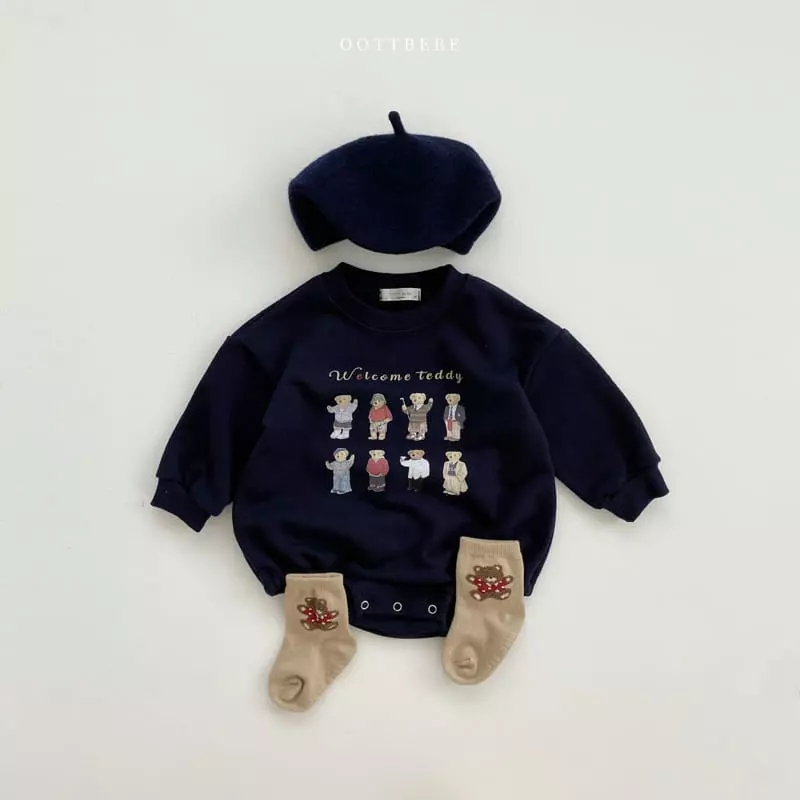 Oott Bebe - Korean Baby Fashion - #smilingbaby - Dandy Bear Bodysuit - 2
