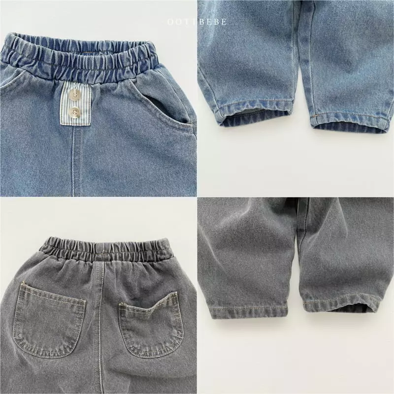Oott Bebe - Korean Children Fashion - #Kfashion4kids - Love Denim Jeans - 8