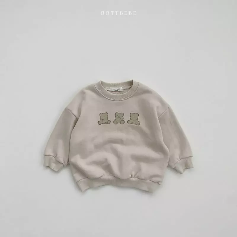 Oott Bebe - Korean Children Fashion - #Kfashion4kids - Pogny Bear Sweatshirt