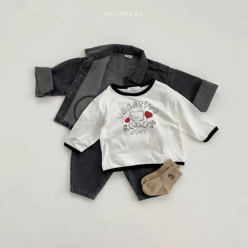 Oott Bebe - Korean Children Fashion - #Kfashion4kids - Lover Teddy Tee - 6