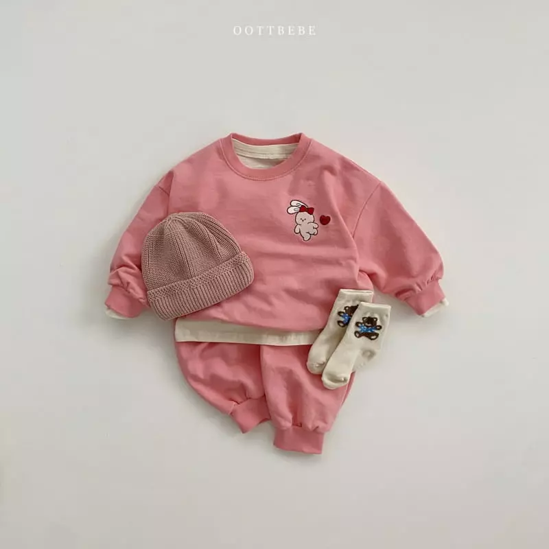 Oott Bebe - Korean Children Fashion - #childrensboutique - Ani Friend Top Bottom Set - 10