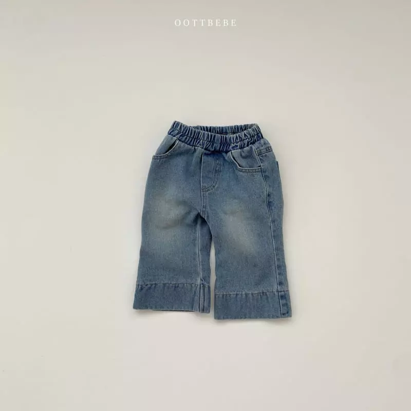 Oott Bebe - Korean Children Fashion - #designkidswear - Love Denim Bootscut Pants