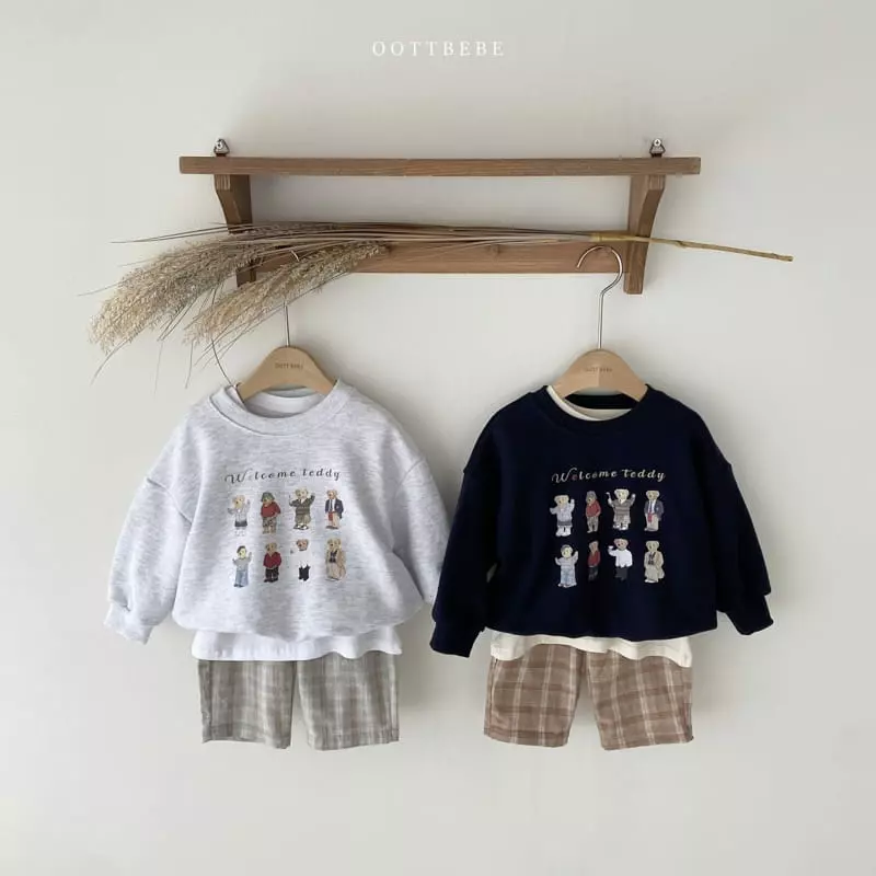 Oott Bebe - Korean Children Fashion - #designkidswear - Dandy Bear Sweatshirt - 7