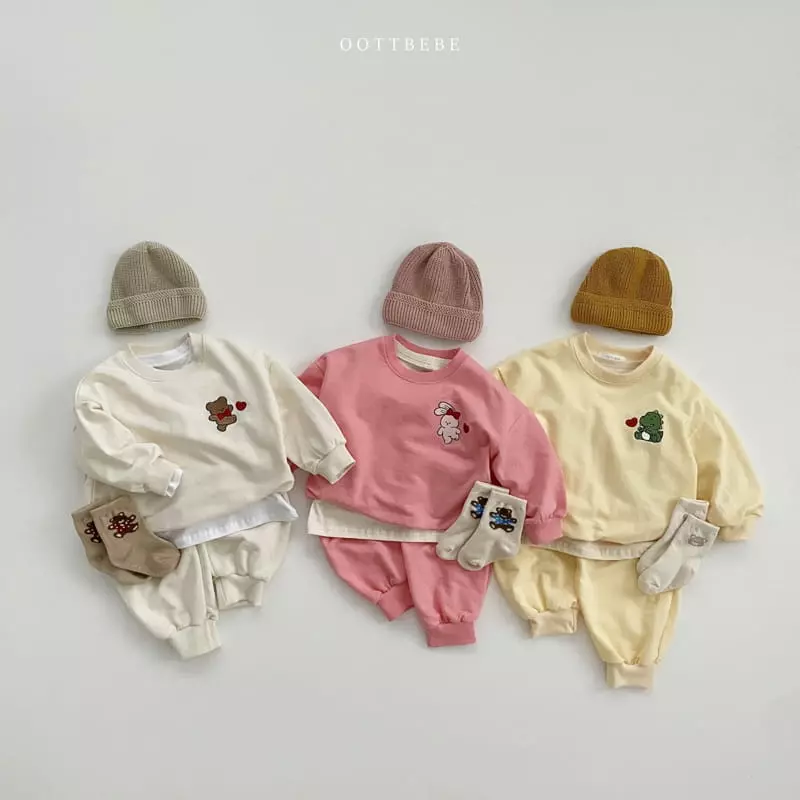 Oott Bebe - Korean Children Fashion - #designkidswear - Ani Friend Top Bottom Set - 11