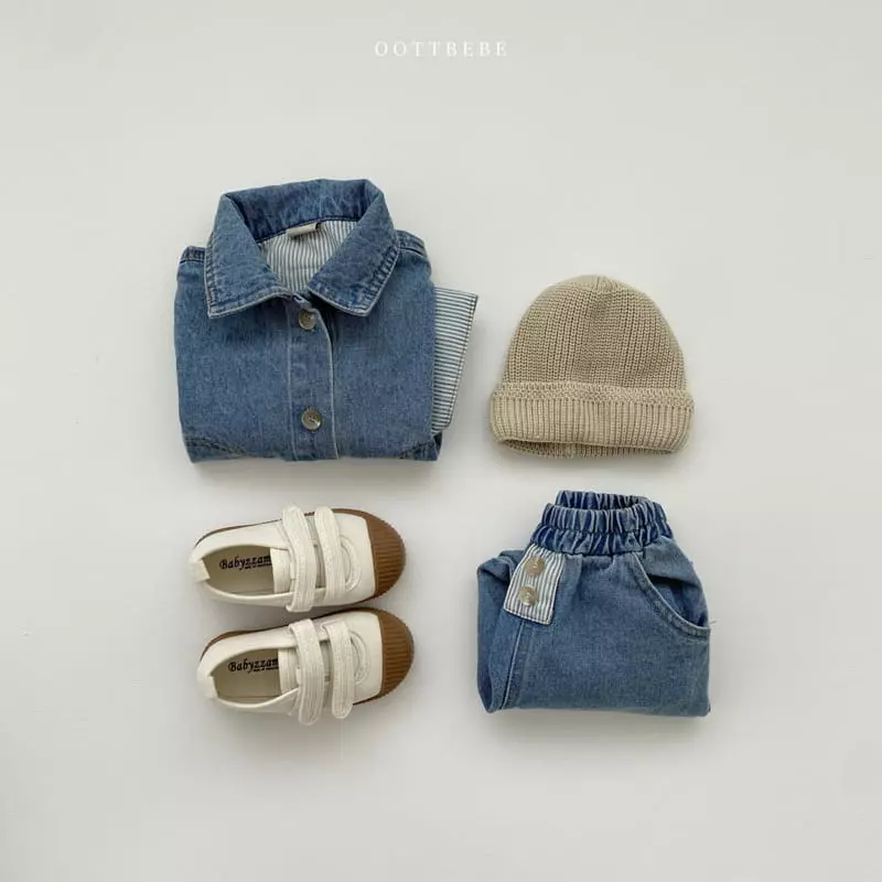 Oott Bebe - Korean Children Fashion - #discoveringself - Love Denim Jeans - 3