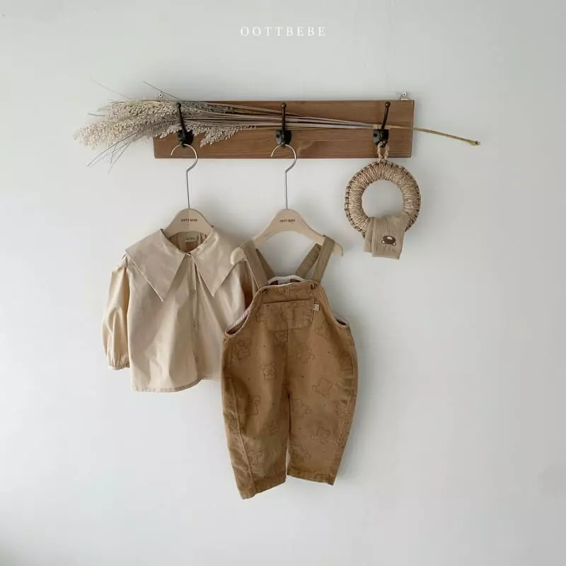 Oott Bebe - Korean Children Fashion - #discoveringself - Bread Bear Overalls - 10