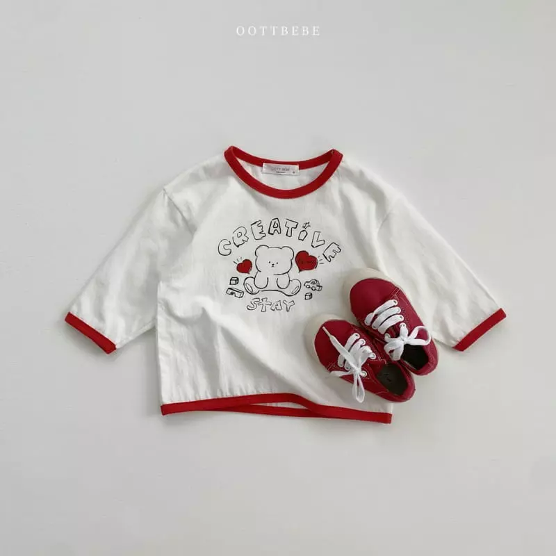 Oott Bebe - Korean Children Fashion - #discoveringself - Lover Teddy Tee