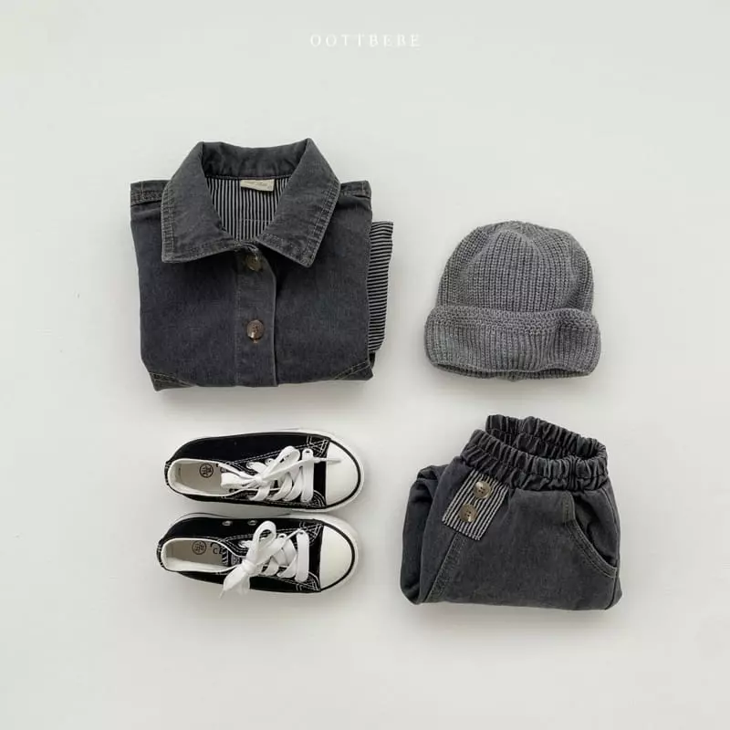 Oott Bebe - Korean Children Fashion - #discoveringself - Love Denim Jeans - 4