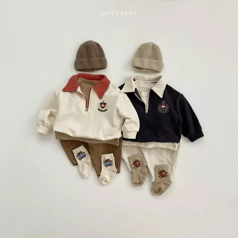 Oott Bebe - Korean Children Fashion - #fashionkids - Harvard Collar Sweatshirt - 6