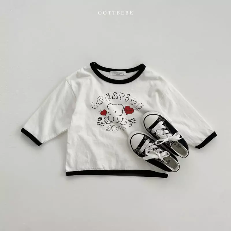 Oott Bebe - Korean Children Fashion - #fashionkids - Lover Teddy Tee - 2