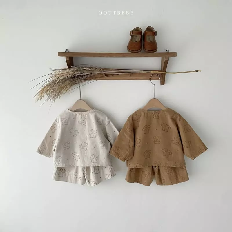Oott Bebe - Korean Children Fashion - #kidsshorts - Bread Bear Jacket - 11