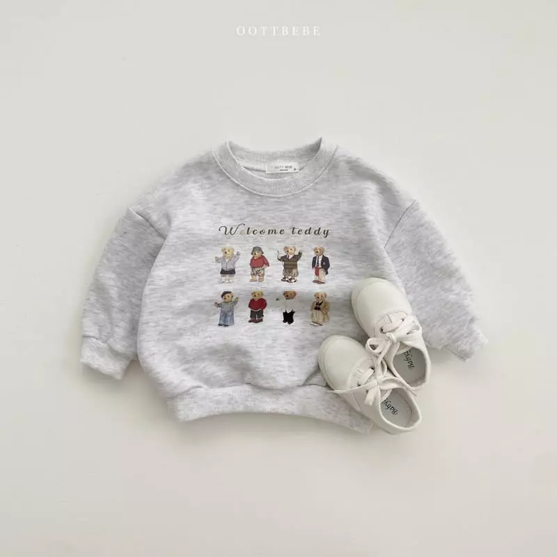 Oott Bebe - Korean Children Fashion - #kidzfashiontrend - Dandy Bear Sweatshirt - 12