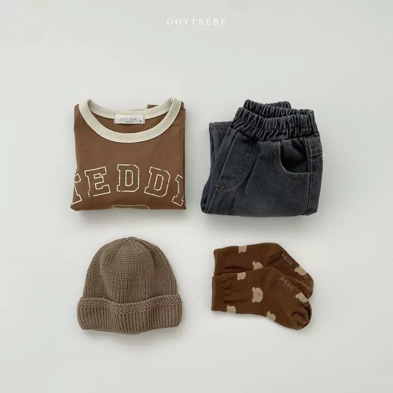 Oott Bebe - Korean Children Fashion - #kidsstore - Celine Bear Slit Tee - 4