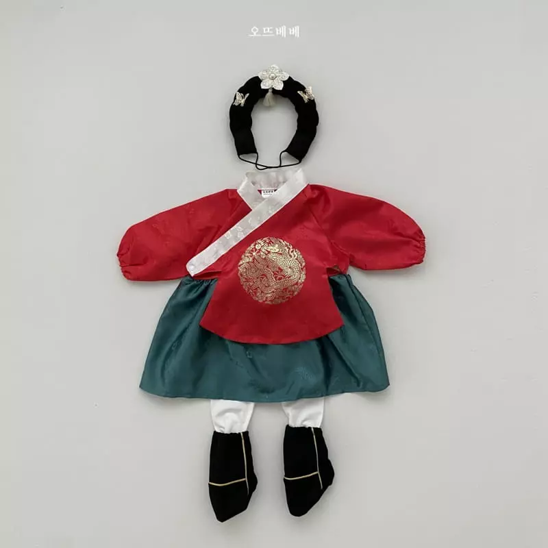 Oott Bebe - Korean Children Fashion - #littlefashionista - Hanbok Easywear Set - 2