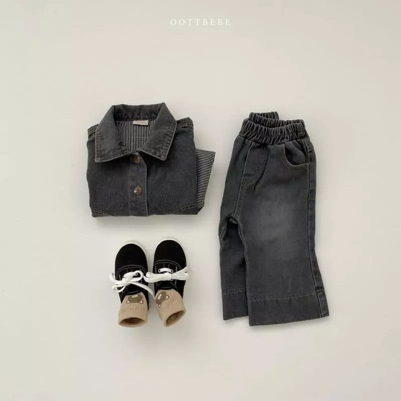 Oott Bebe - Korean Children Fashion - #littlefashionista - Love Denim Bootscut Pants - 8