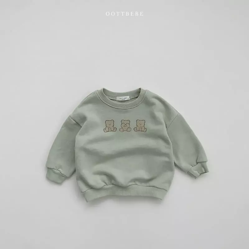 Oott Bebe - Korean Children Fashion - #littlefashionista - Pogny Bear Sweatshirt - 2