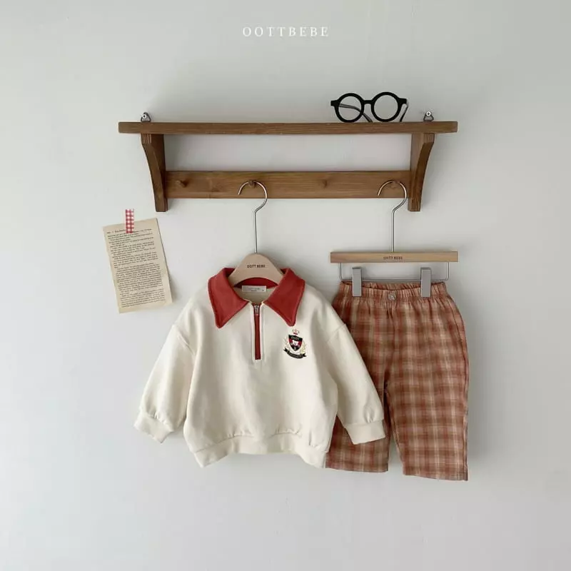Oott Bebe - Korean Children Fashion - #littlefashionista - Harvard Collar Sweatshirt - 11