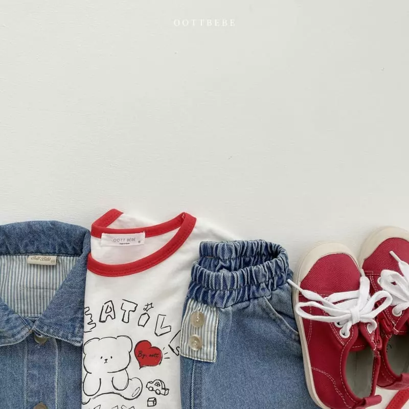 Oott Bebe - Korean Children Fashion - #littlefashionista - Lover Teddy Tee - 7