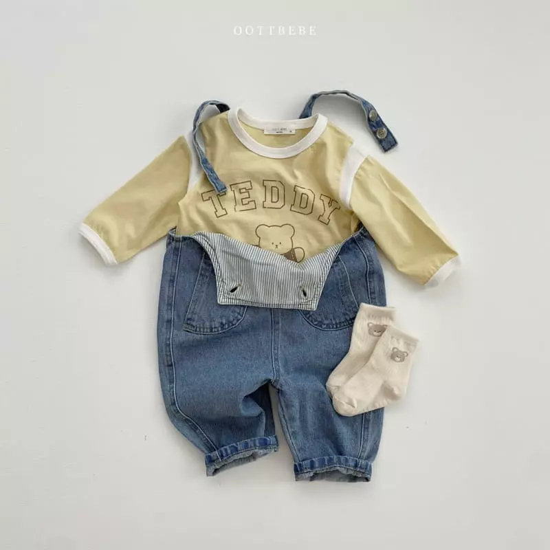 Oott Bebe - Korean Children Fashion - #littlefashionista - Celine Bear Slit Tee - 6