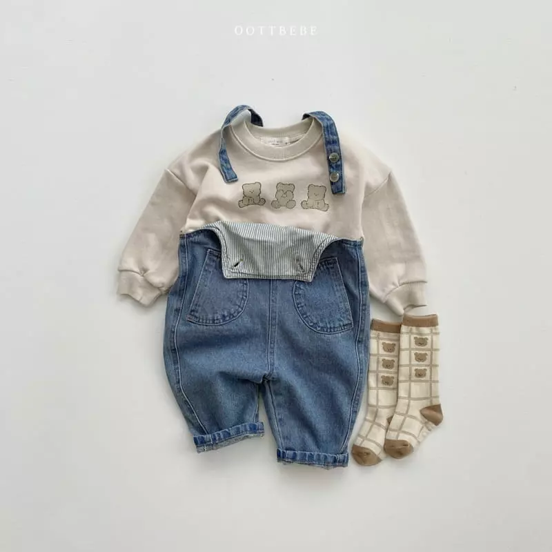 Oott Bebe - Korean Children Fashion - #magicofchildhood - Pogny Bear Sweatshirt - 3