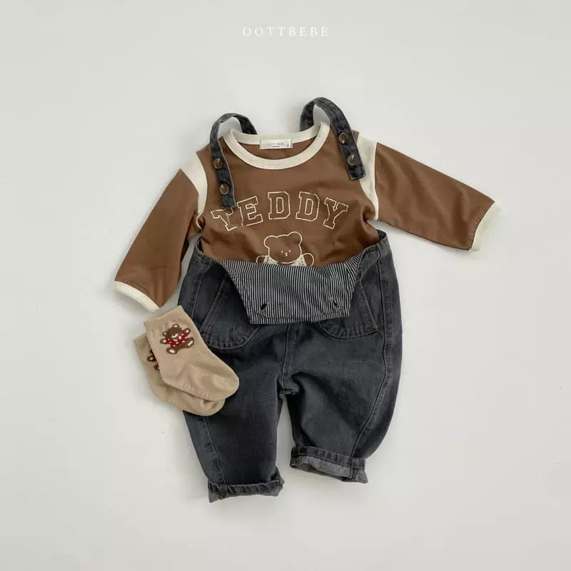 Oott Bebe - Korean Children Fashion - #magicofchildhood - Celine Bear Slit Tee - 7