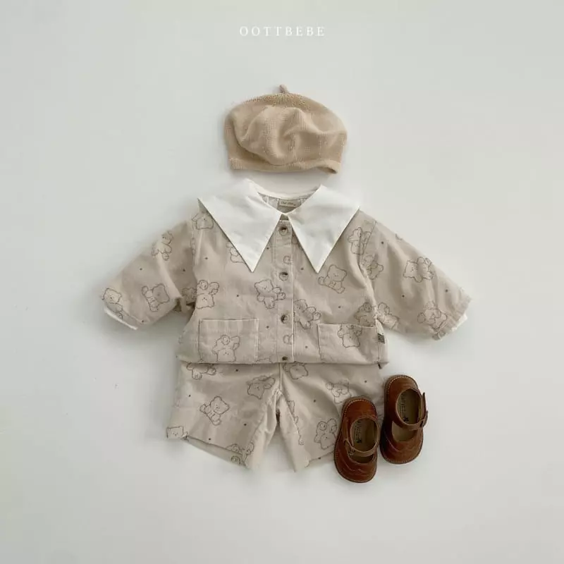 Oott Bebe - Korean Children Fashion - #minifashionista - Bread Bear Jacket - 3