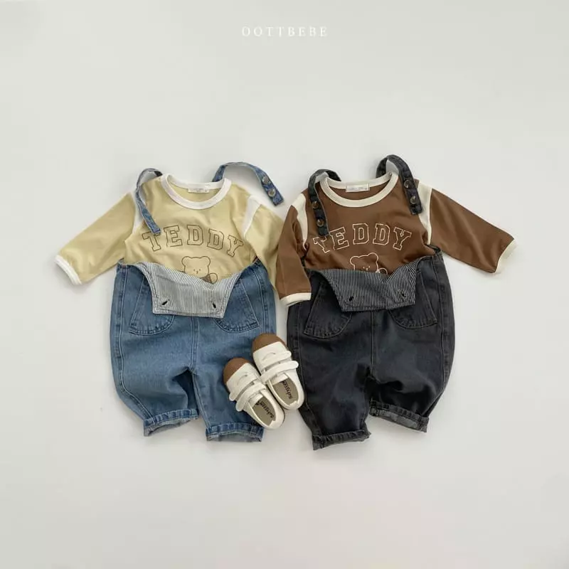 Oott Bebe - Korean Children Fashion - #minifashionista - Celine Bear Slit Tee - 8